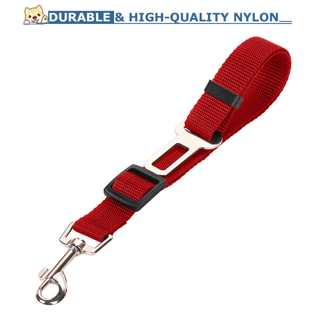 Pawmu Durable Pet Cat Dog Vehicle Leash Nylon Adjustable Car Seat